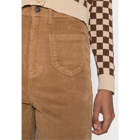 vestique khakis soft corduroy flared leg jeans size L large cotton patch pockets - Picture 12 of 12